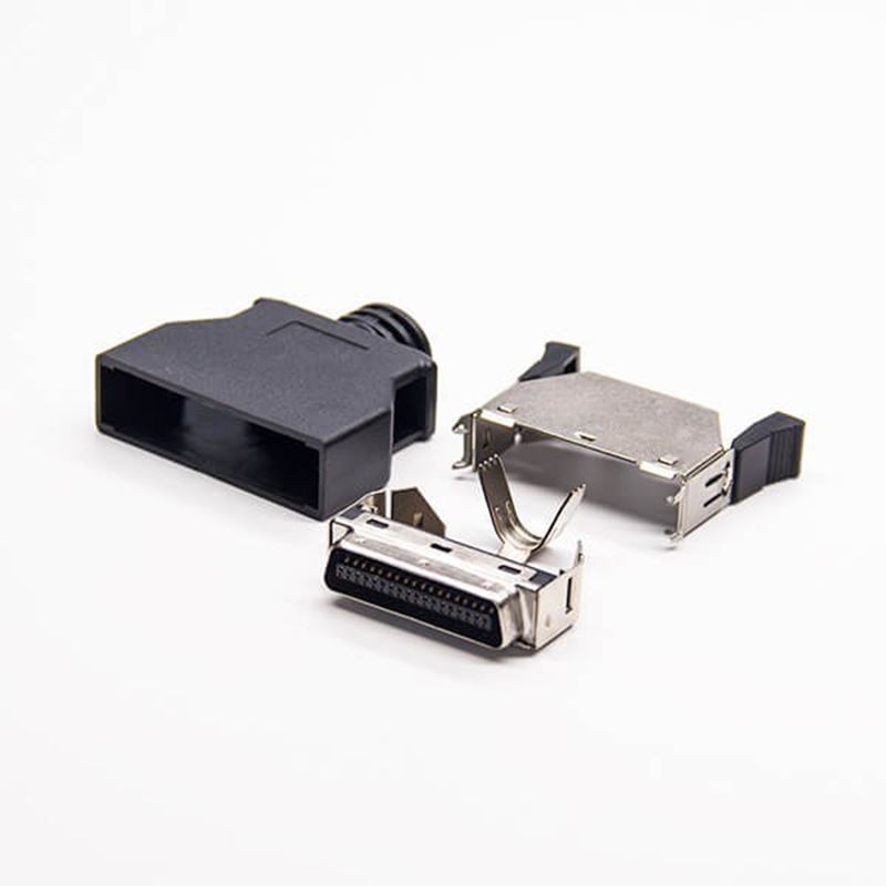 Solder MDR36 Position Connector with Latch Clip