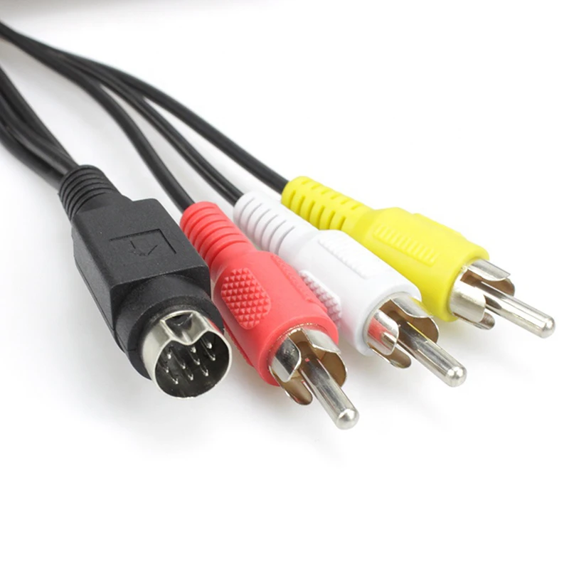 10 Pin Mini Din to 3 RCA Cable Audio Video Stereo Extension Cable